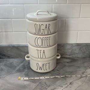 Rae Dunn countertop storage for coffee/tea